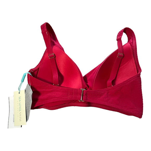 Sea Level Messina Cross Front Multifit Red Swimsuit Bra Size 6 NWT- MSRP $84.95 - Picture 7 of 10